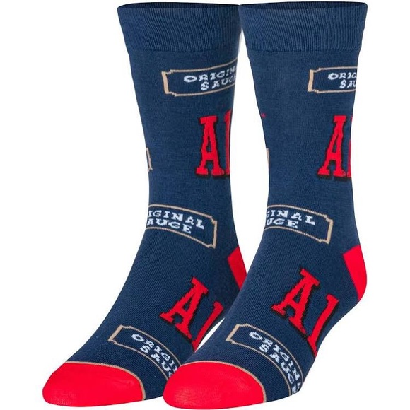 Men’s 4 Pack Food Sauce & Seasoning Theme Crew Socks Set - Picture 5 of 9